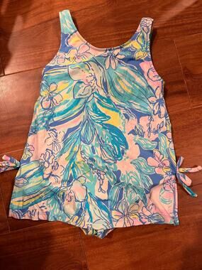 Lilly Pulitzer Girls Floral One Piece Swimsuit Size 8